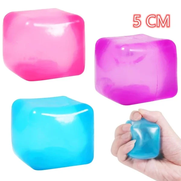 High Density Gel Ice Cube Square Decompression Vent Toy Squishy Stress Ball Squeeze Toys Stress Relief Sensory Toy